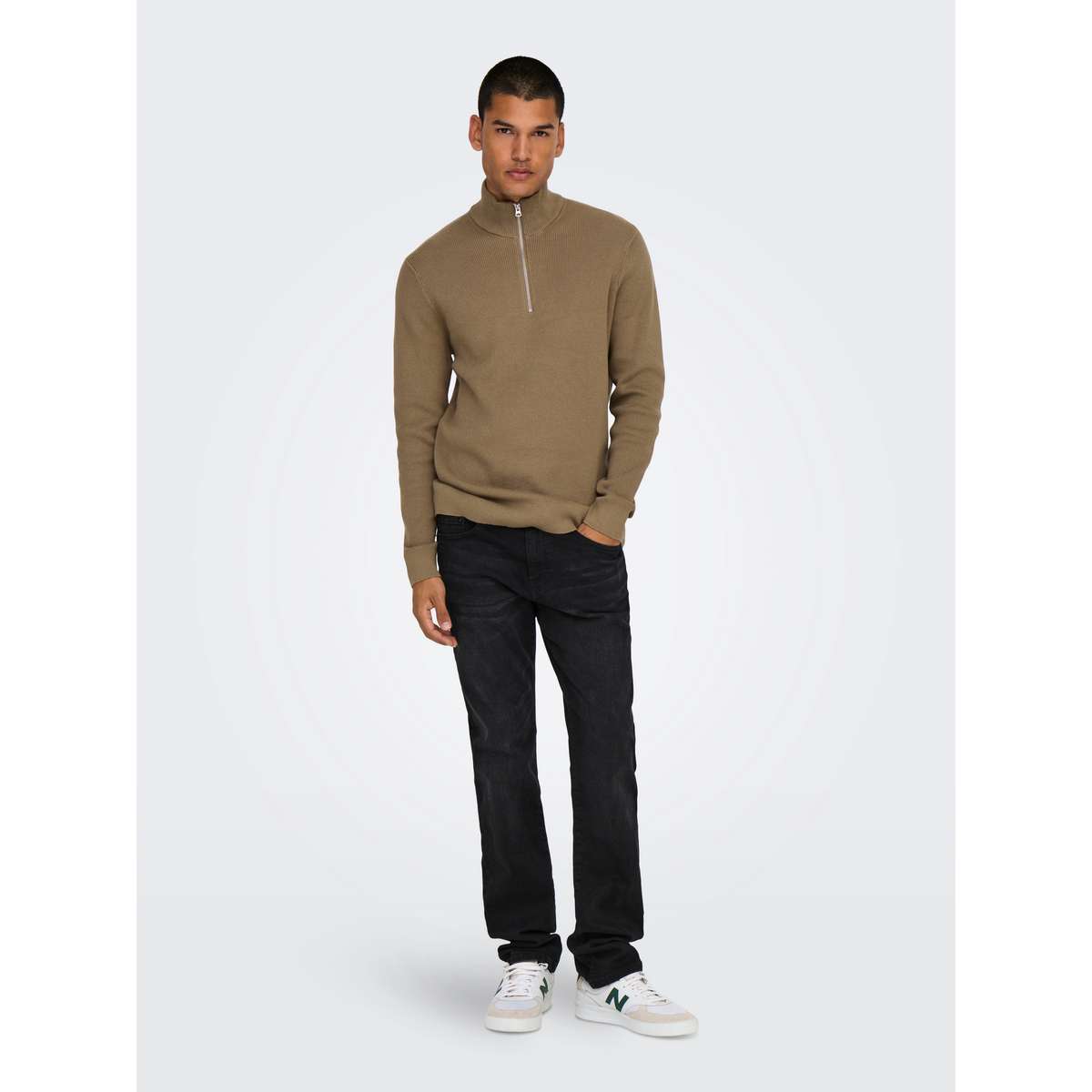 ONLY & SONS MENS WEFT REGULAR FIT COTTON DENIM BLACK 22028638-4416117